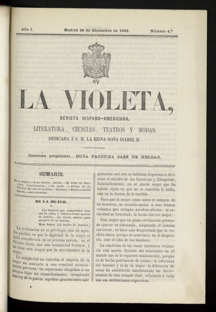 Miniatura de La Violeta: revista hispano-americana del 28 de diciembre de 1862, nº 4