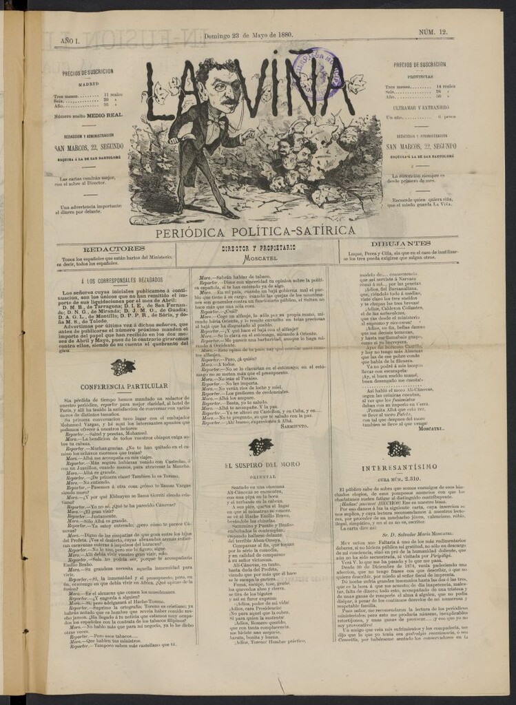 Miniatura de La Viña del 23 de mayo de 1880, nº 12