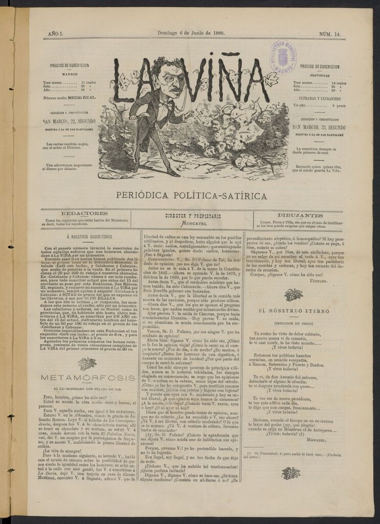 Miniatura de La Viña del 6 de junio de 1880, nº 14