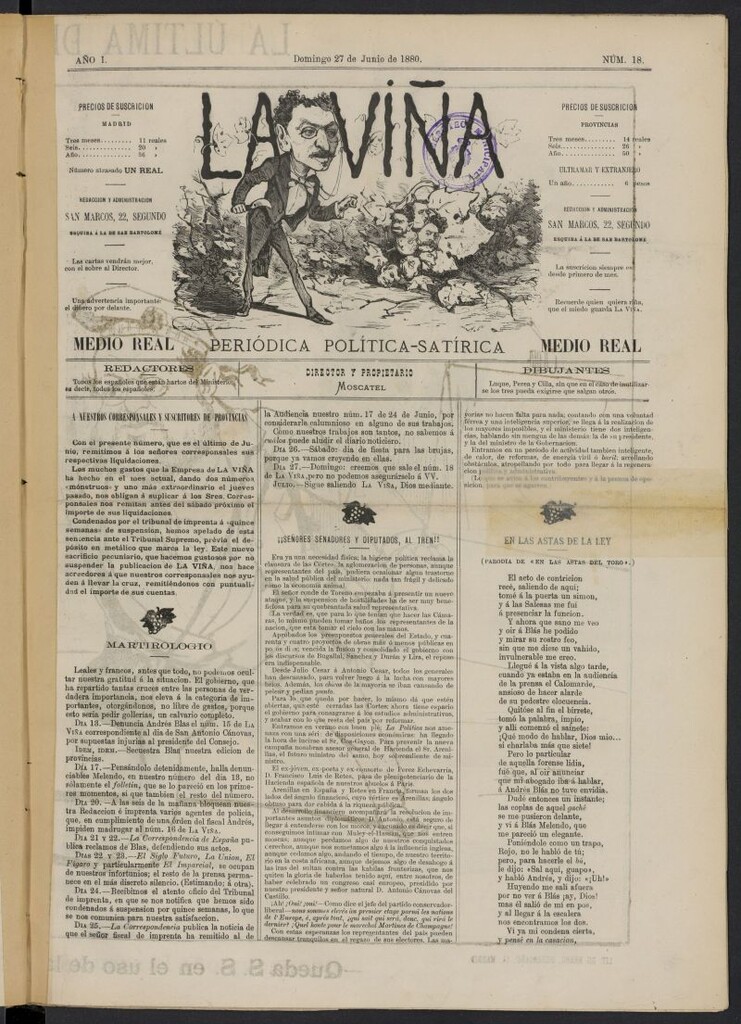 Miniatura de La Viña del 27 de junio de 1880, nº 18