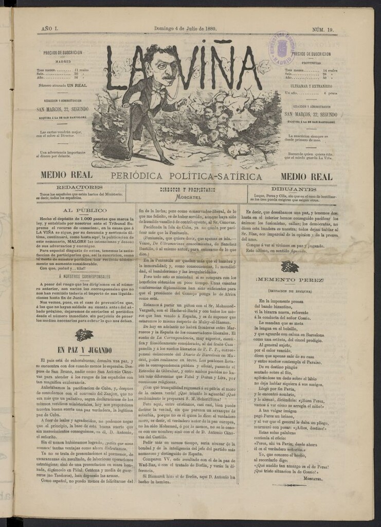 Miniatura de La Viña del 4 de julio de 1880, nº 19
