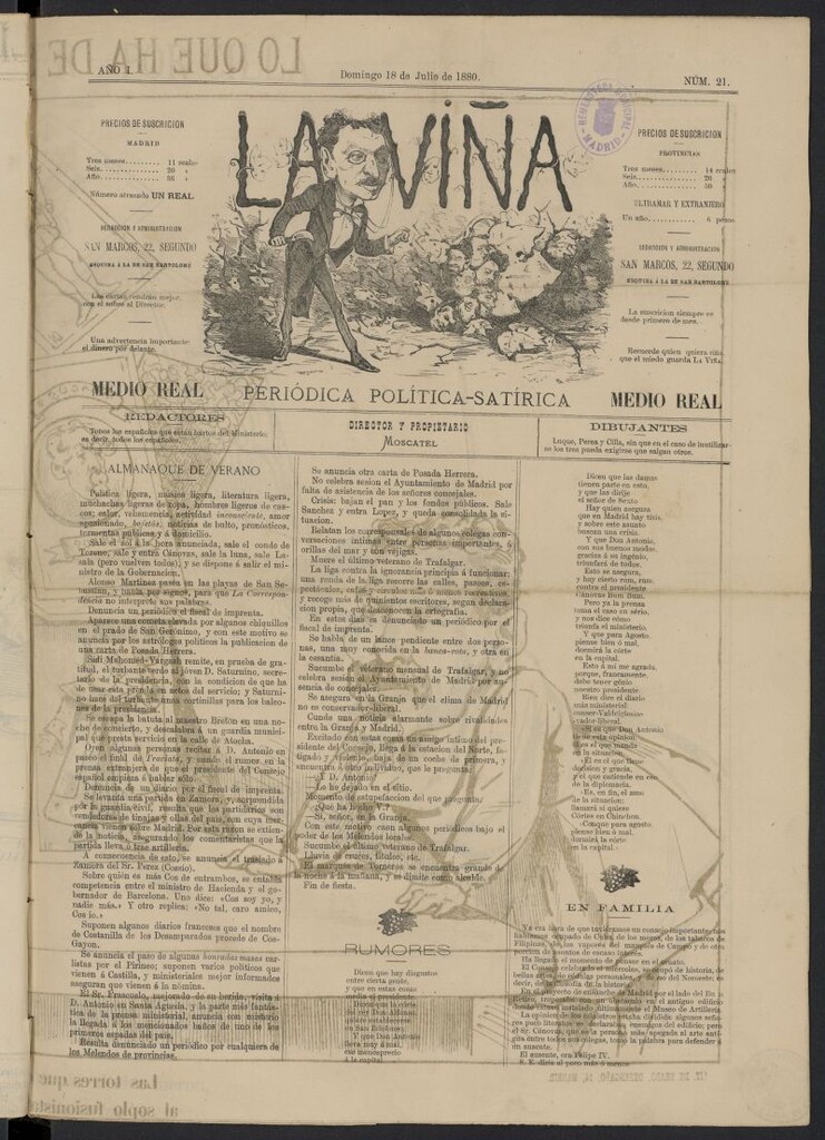 Miniatura de La Viña del 18 de julio de 1880, nº 21