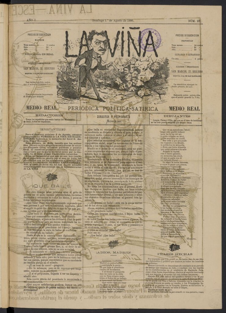 Miniatura de La Viña del 1 de agosto de 1880, nº 23