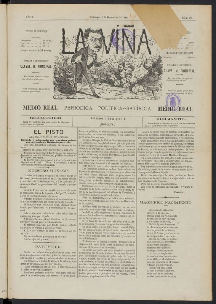 Miniatura de La Viña del 19 de diciembre de 1880, nº 36