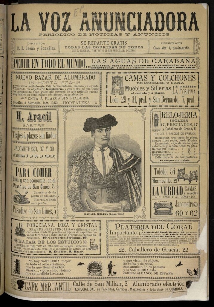 Miniatura de La Voz Anunciadora: Periódico de Noticias y Anuncios del 22 de mayo de 1890