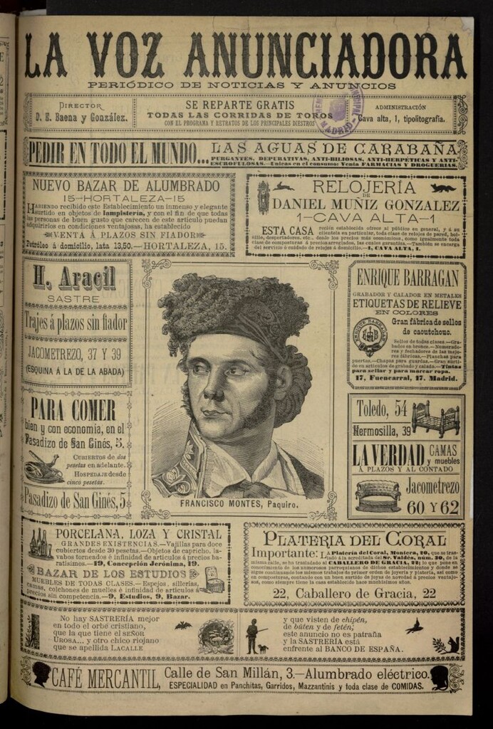 Miniatura de La Voz Anunciadora: Periódico de Noticias y Anuncios del 6 de julio de 1890