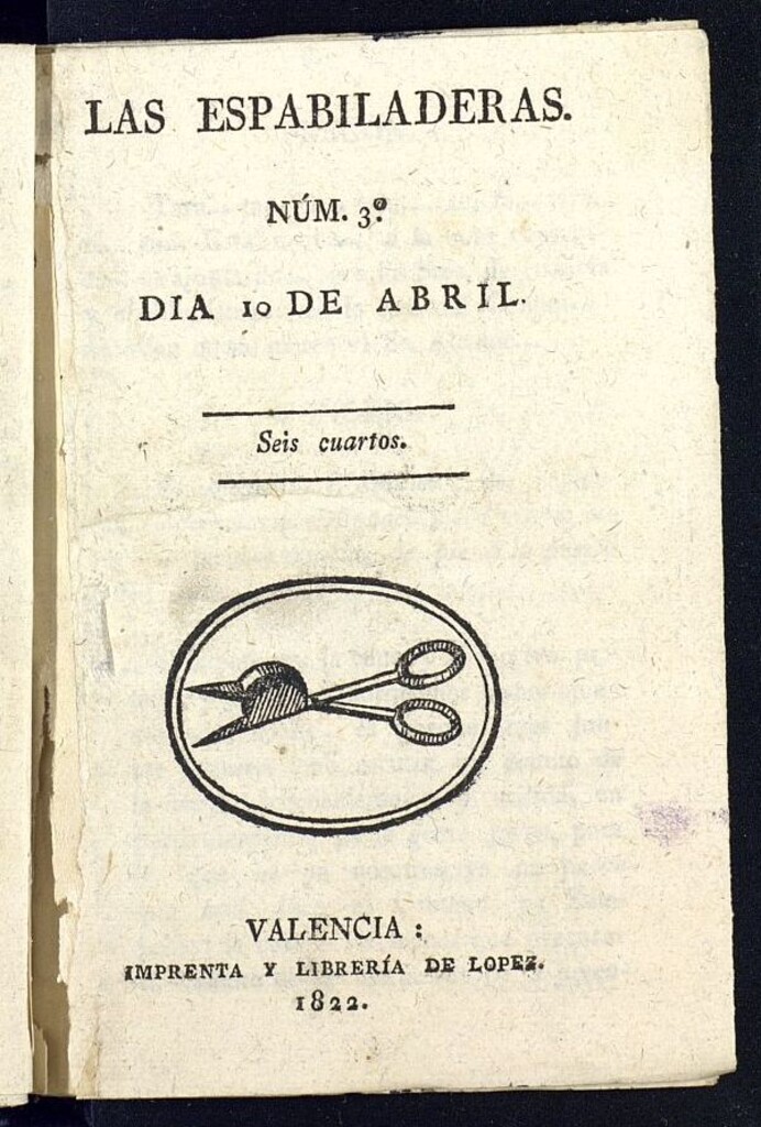 Miniatura de Las Espabiladeras del 10 de abril de 1822