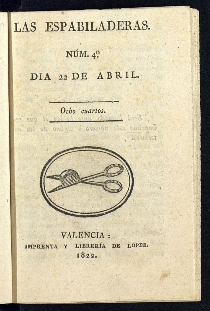 Miniatura de Las Espabiladeras del 22 de abril de 1822