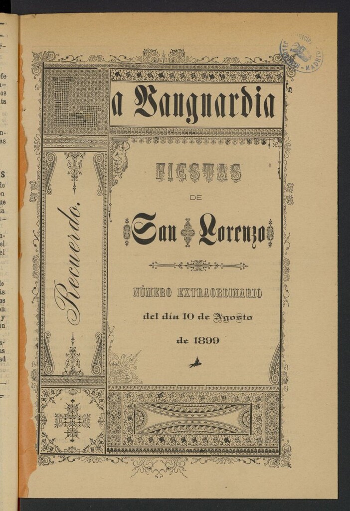Miniatura de La Vanguardia (Huesca, 1899) del 10 de agosto de 1899