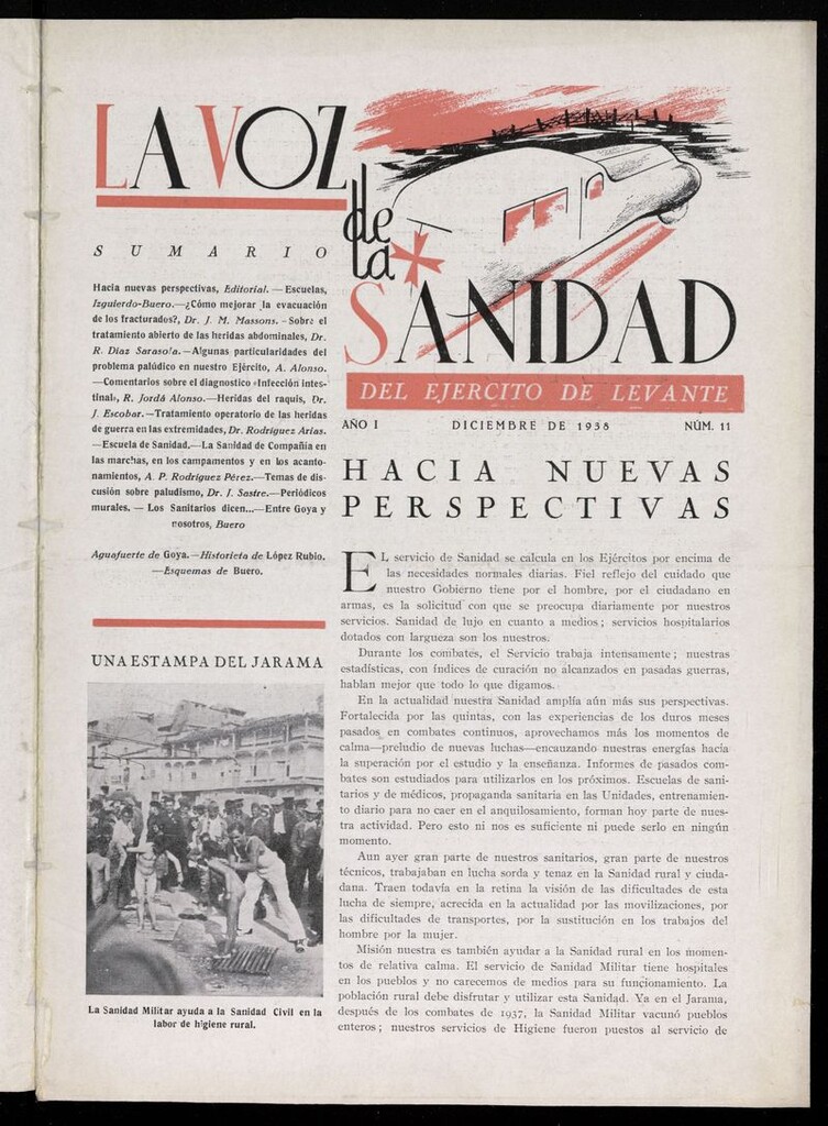 Miniatura de La Voz de Sanidad del Ejército de Maniobra de diciembre de 1938