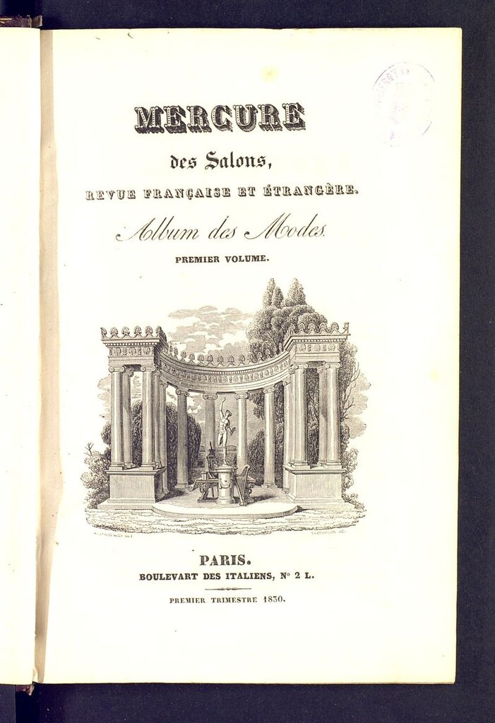 Miniatura de Le mercure des salons del año de 1830, tomo 1