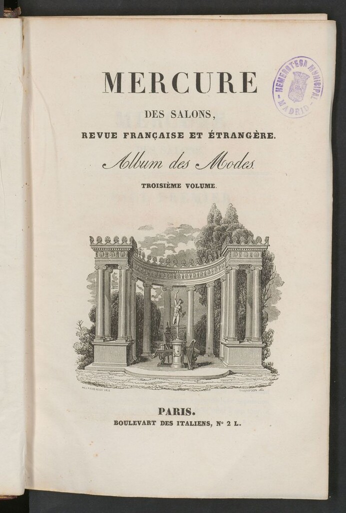 Miniatura de Le mercure des salons del año de 1830, tomo 3