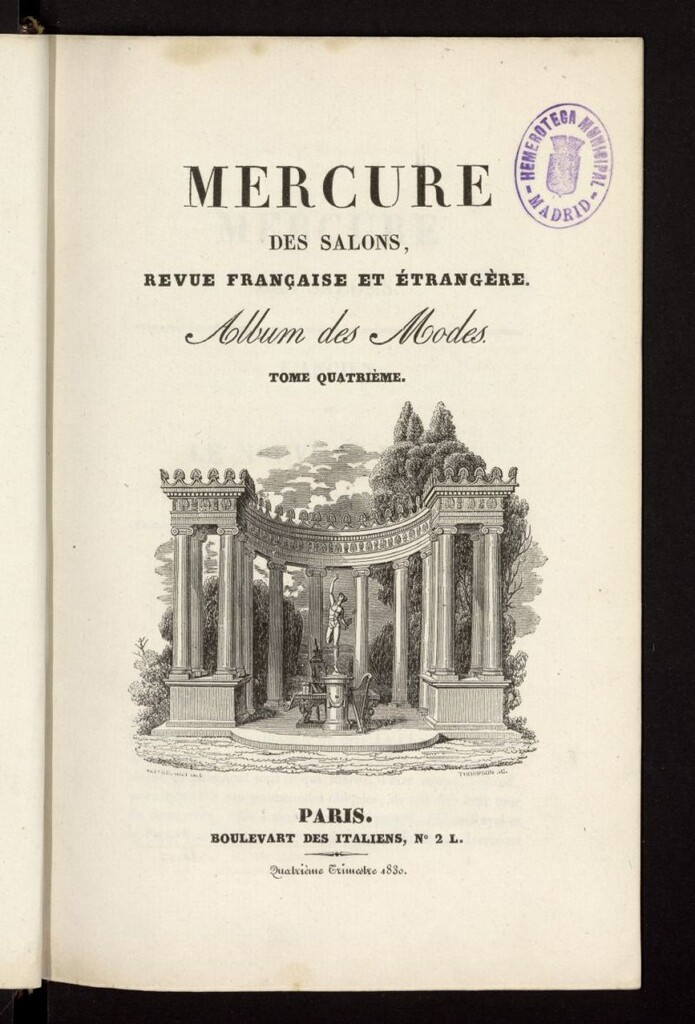 Miniatura de Le mercure des salons del año de 1830, tomo 4