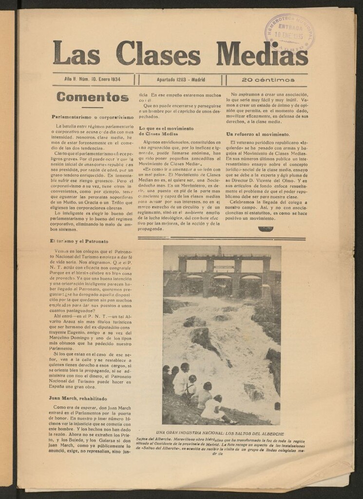 Miniatura de Las Clases Medias del 10 de enero de 1934