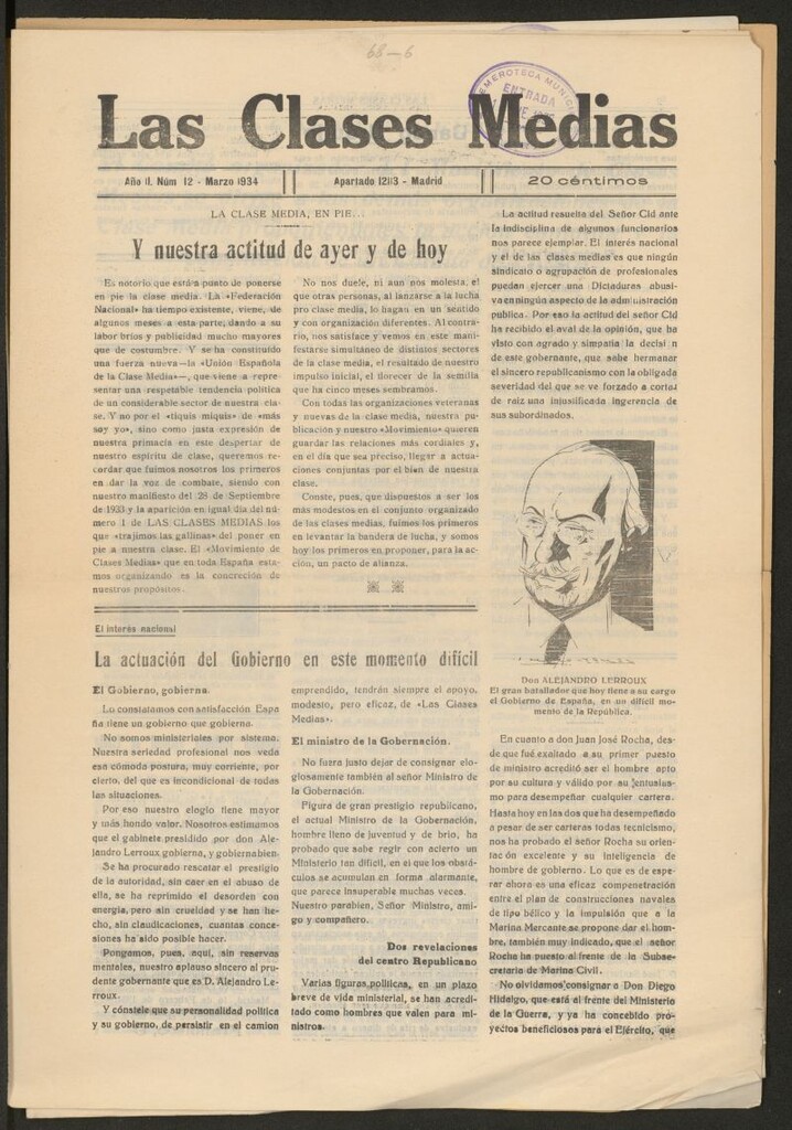 Miniatura de Las Clases Medias del 12 de marzo de 1934