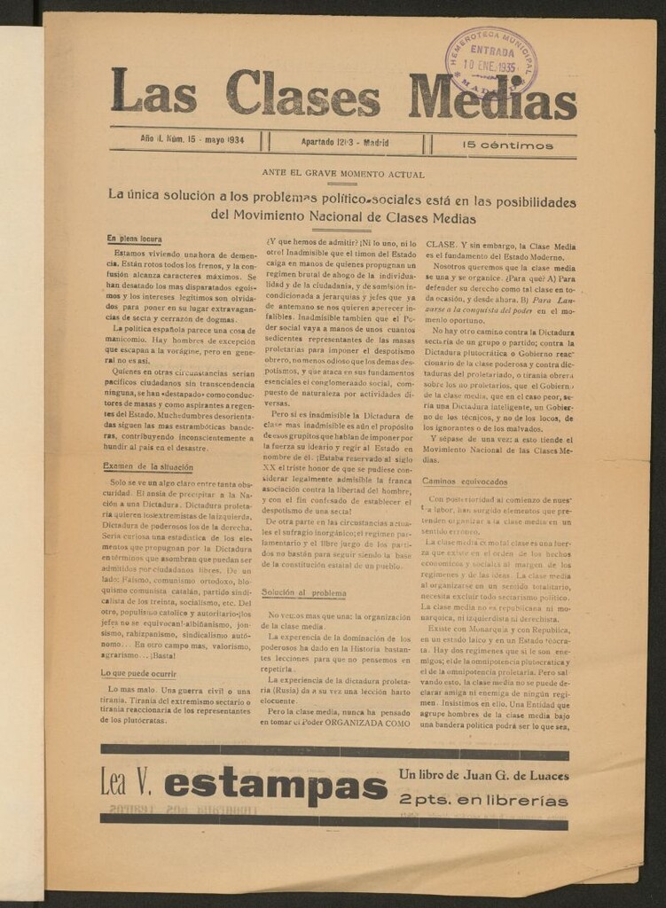 Miniatura de Las Clases Medias de mayo de 1934