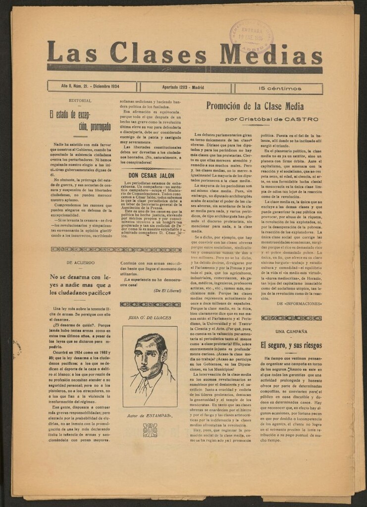 Miniatura de Las Clases Medias de diciembre de 1934