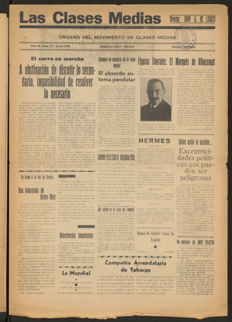 Miniatura de Las Clases Medias de junio de 1935