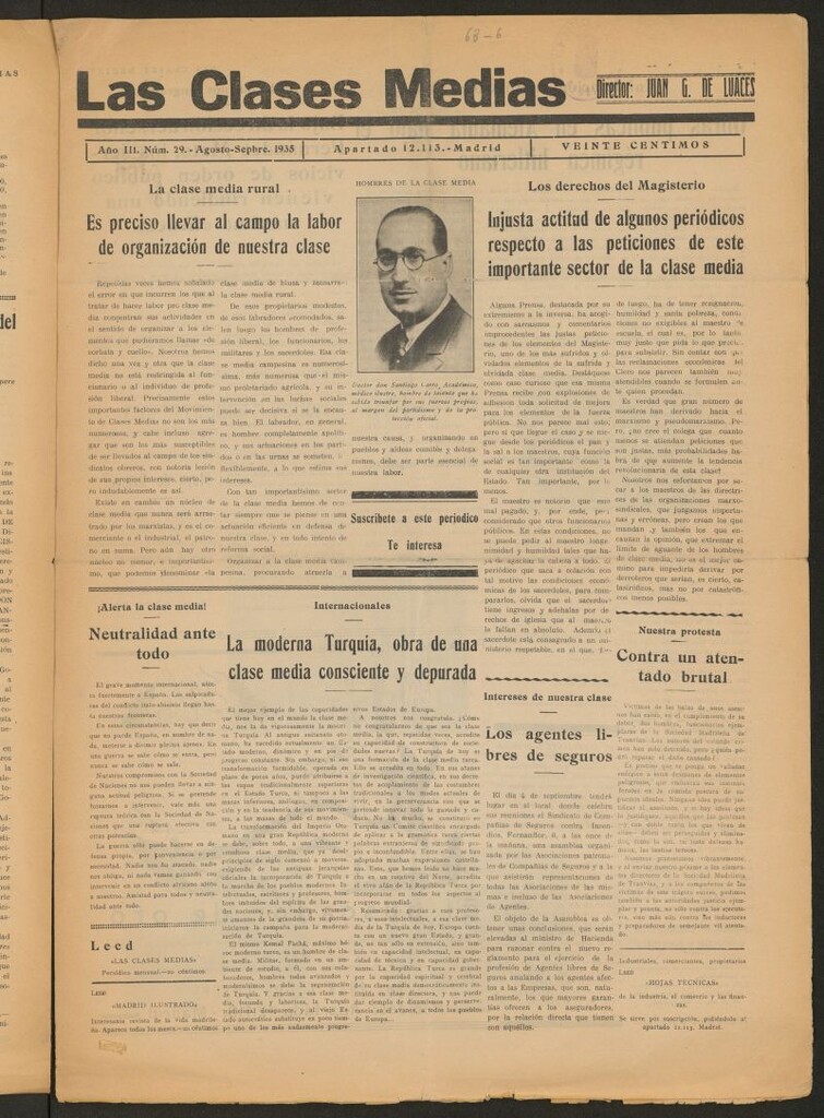 Miniatura de Las Clases Medias de agosto y septiembre de 1935