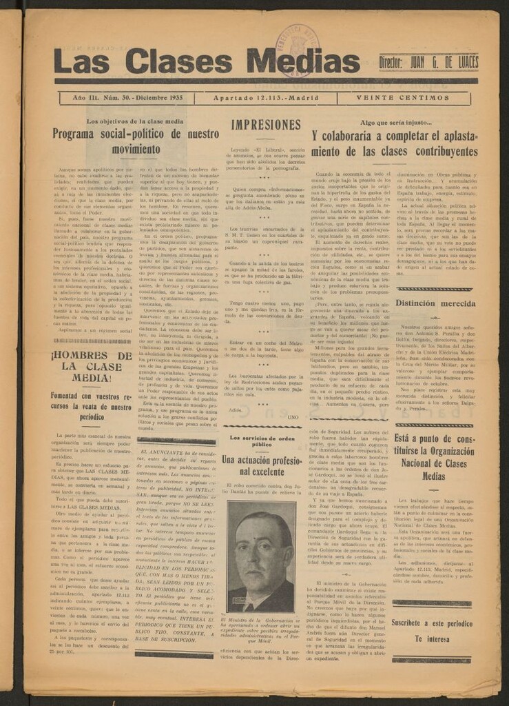 Miniatura de Las Clases Medias de diciembre de 1935