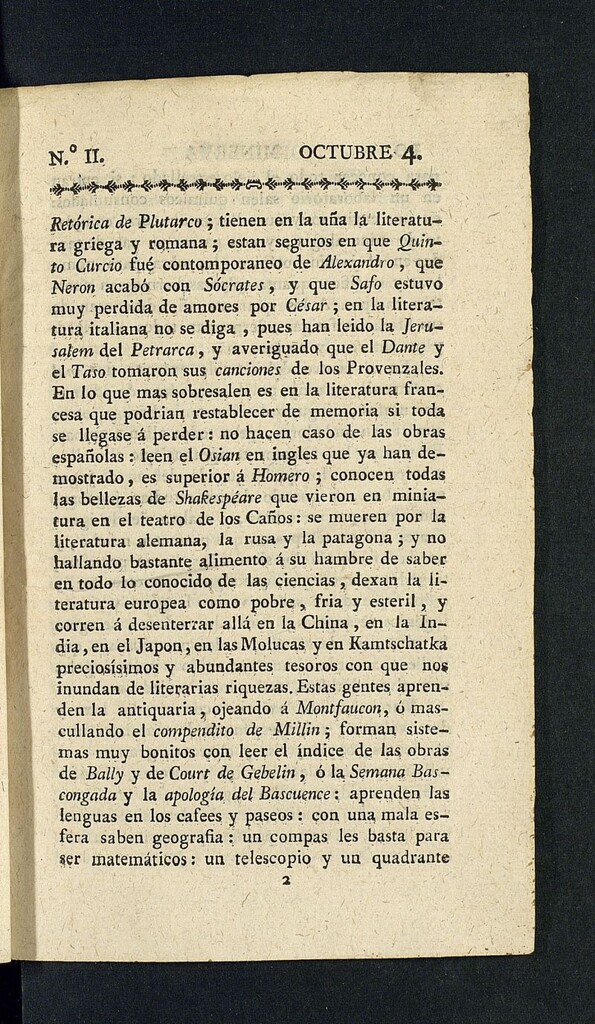 Miniatura de Minerva o el Revisor General del 4 de octubre de 1805, nº 2