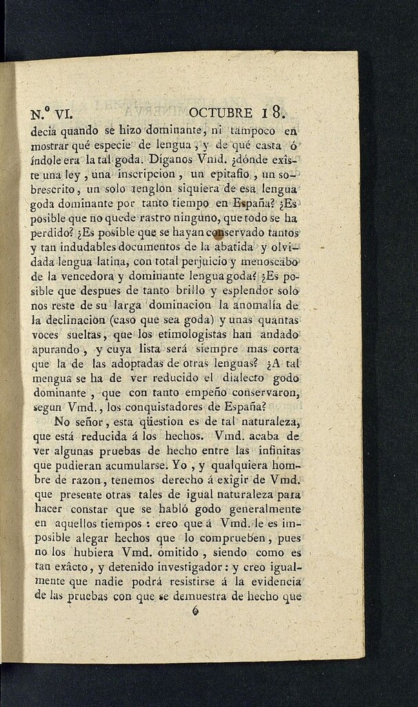 Miniatura de Minerva o el Revisor General del 18 de octubre de 1805, nº 6