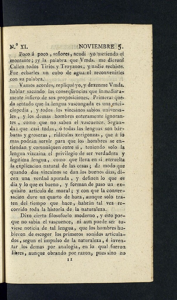 Miniatura de Minerva o el Revisor General del 5 de noviembre de 1805, nº 11