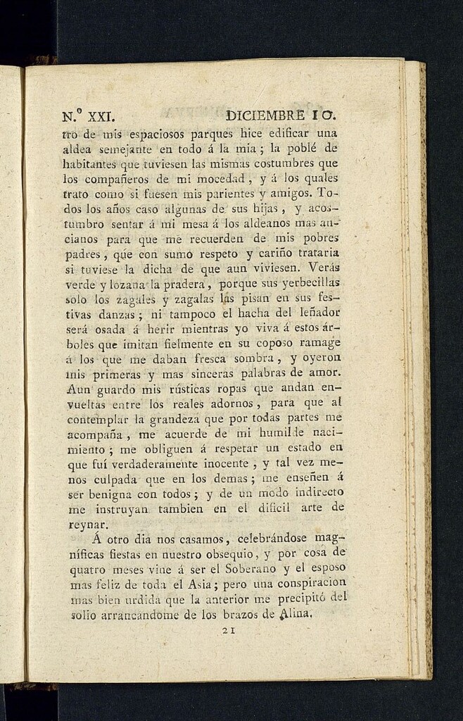 Miniatura de Minerva o el Revisor General del 10 de diciembre de 1805, nº 21