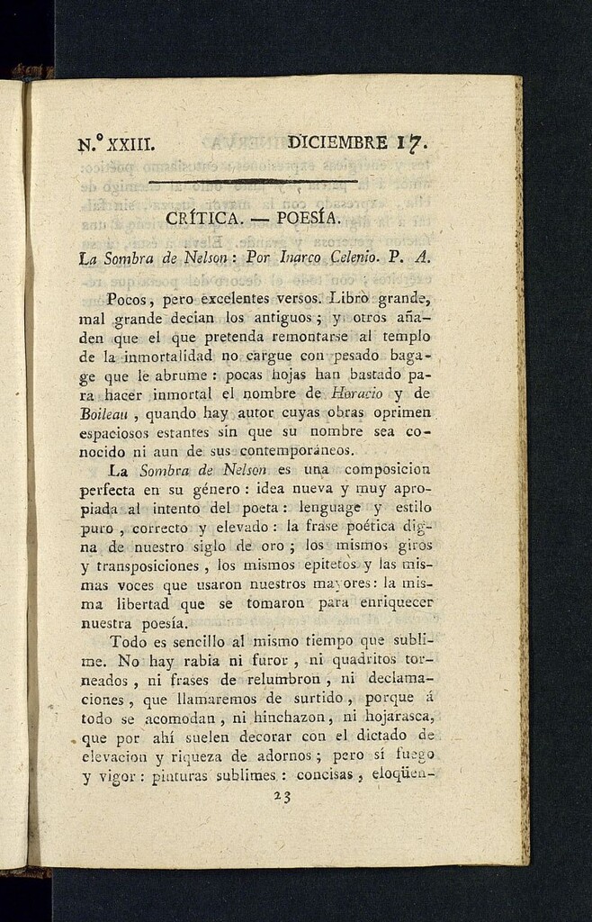 Miniatura de Minerva o el Revisor General del 17 de diciembre de 1805, nº 23