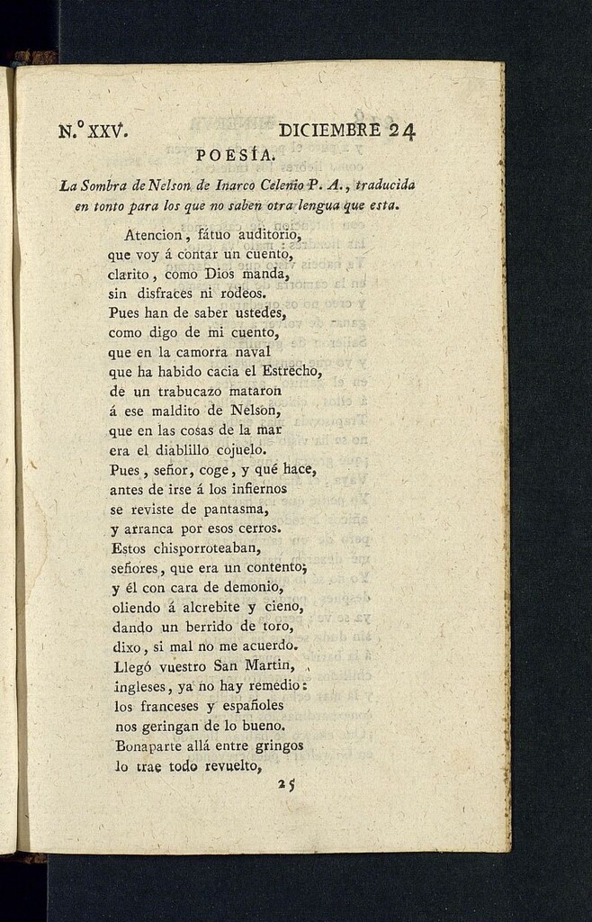 Miniatura de Minerva o el Revisor General del 24 de diciembre de 1805, nº 25