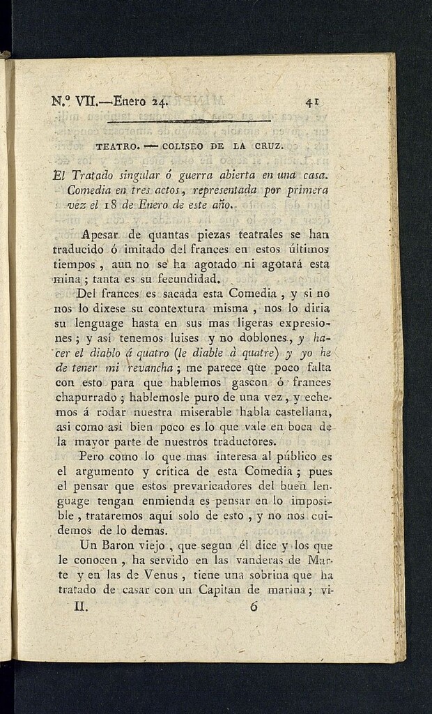 Miniatura de Minerva o el Revisor General del 24 de enero de 1806, nº 7
