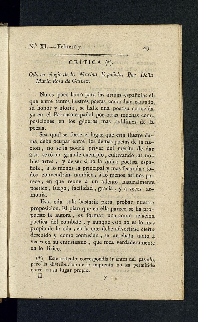 Miniatura de Minerva o el Revisor General del 7 de febrero de 1806, nº 11