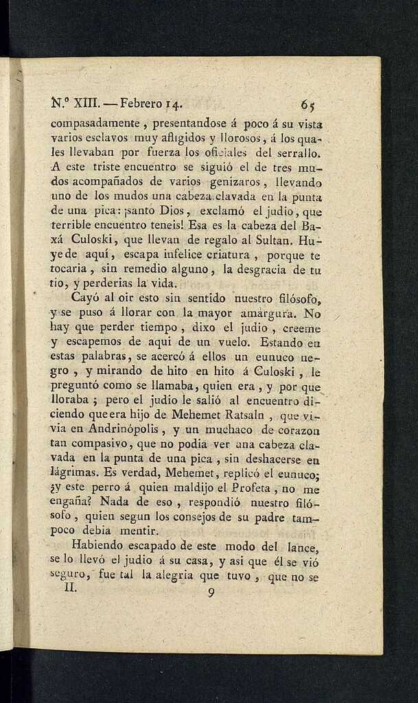 Miniatura de Minerva o el Revisor General del 14 de febrero de 1806, nº 13