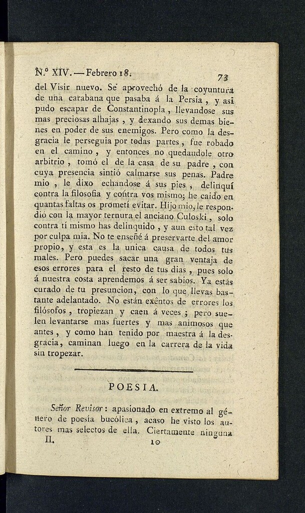 Miniatura de Minerva o el Revisor General del 18 de febrero de 1806, nº 14