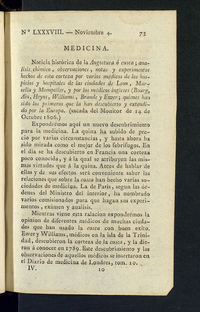 Miniatura de Minerva o el Revisor General del 4 de noviembre de 1806, nº 88
