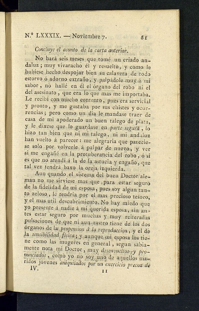 Miniatura de Minerva o el Revisor General del 7 de noviembre de 1806, nº 89