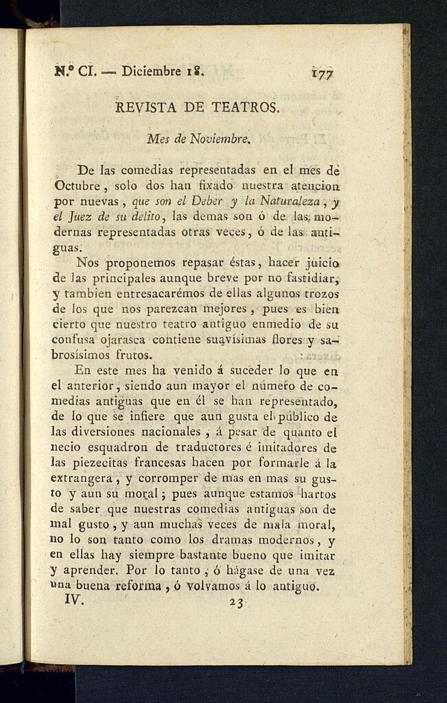 Miniatura de Minerva o el Revisor General del 18 de diciembre de 1806, nº 101