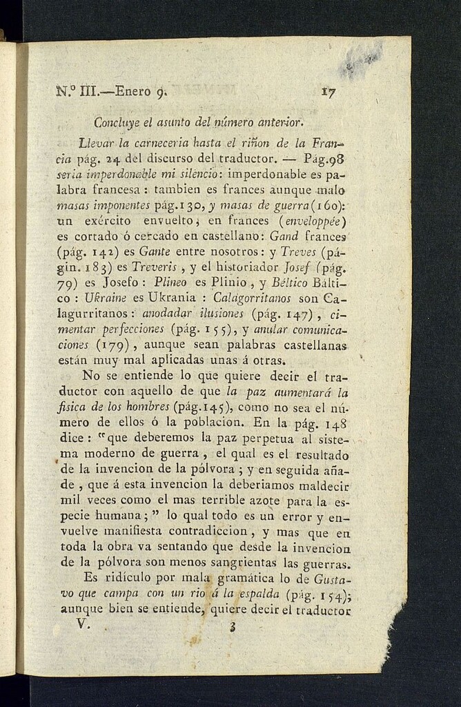 Miniatura de Minerva o el Revisor General del 9 de enero de 1807, nº 3