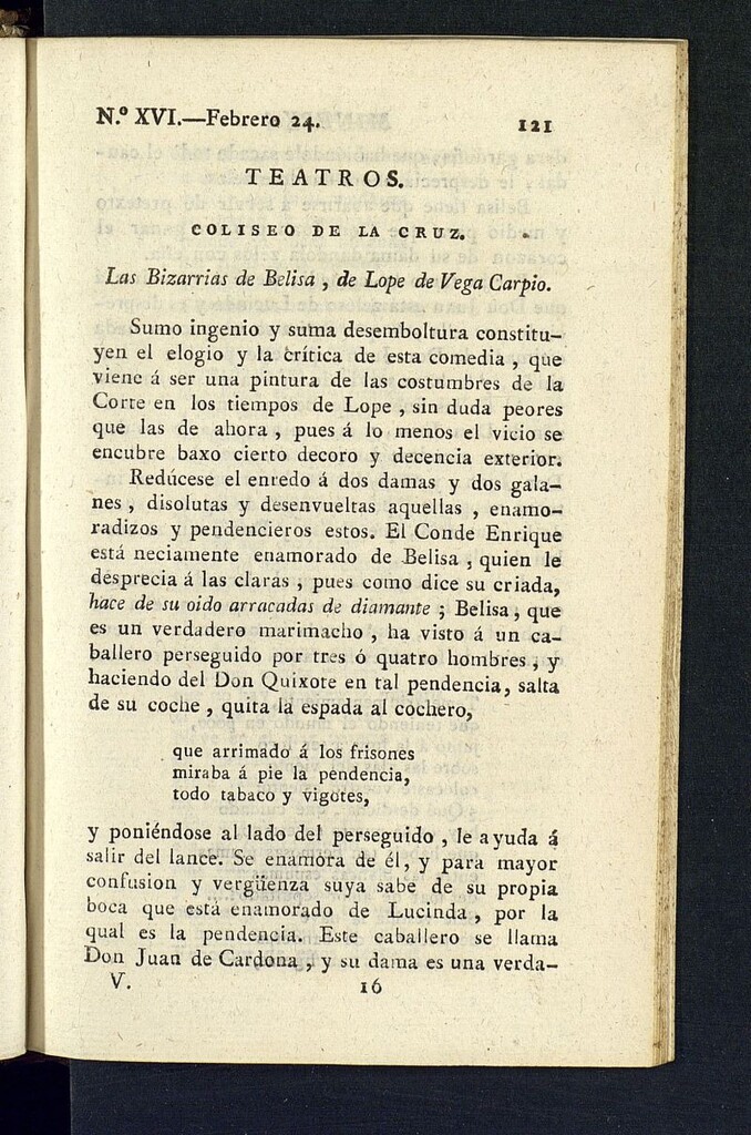 Miniatura de Minerva o el Revisor General del 24 de febrero de 1807, nº 16