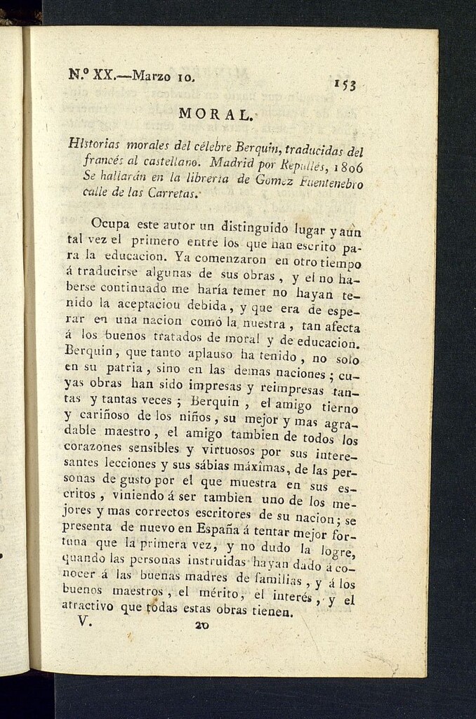 Miniatura de Minerva o el Revisor General del 10 de marzo de 1807, nº 20
