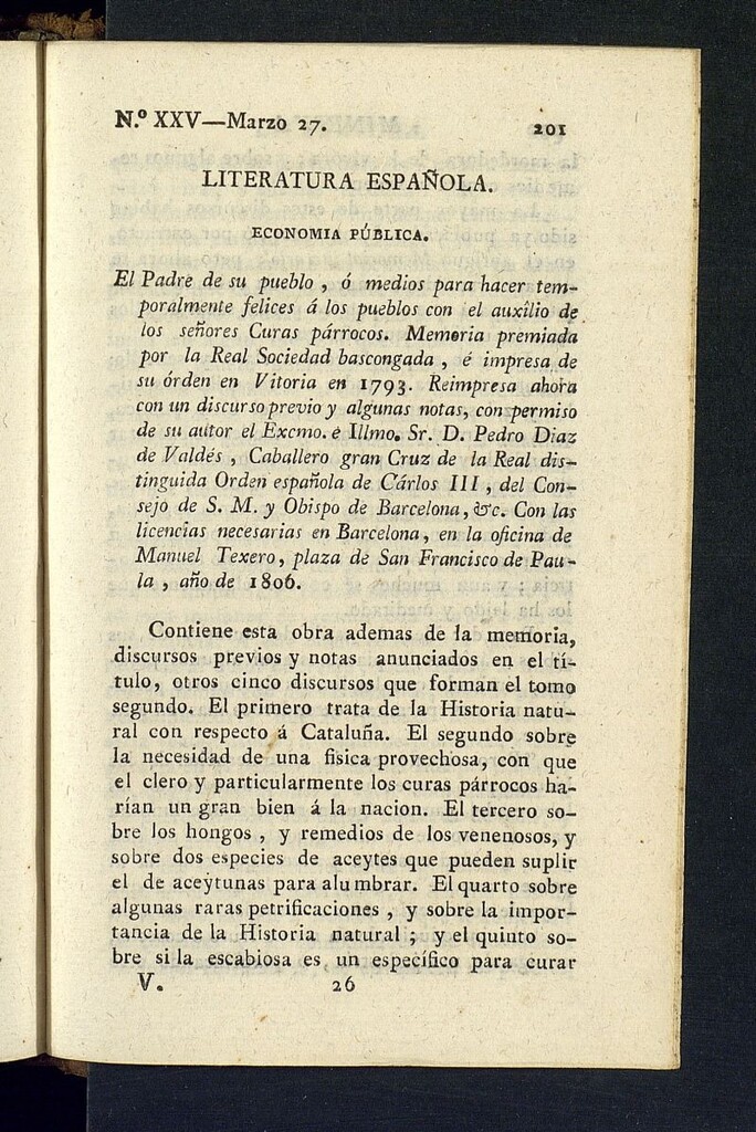Miniatura de Minerva o el Revisor General del 27 de marzo de 1807, nº 25