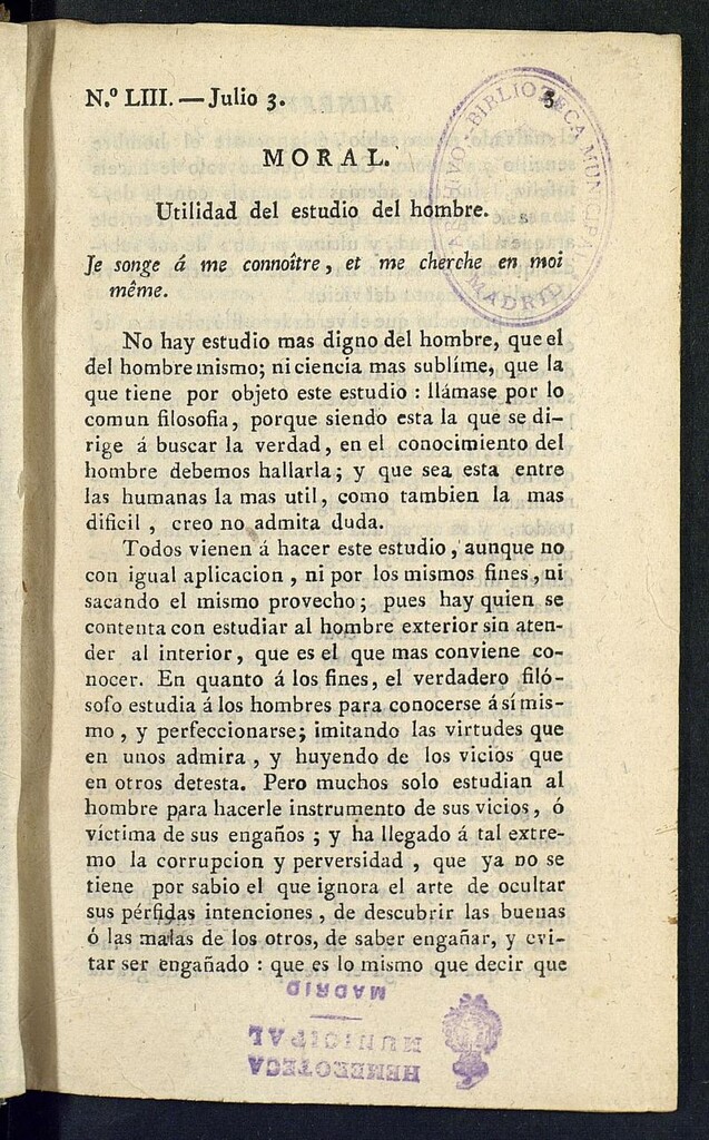 Miniatura de Minerva o el Revisor General del 3 de julio de 1807, nº 53