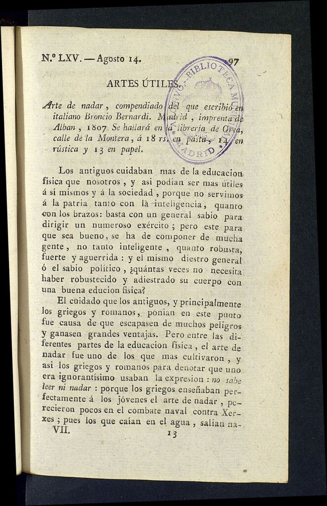 Miniatura de Minerva o el Revisor General del 14 de agosto de 1807, nº 65