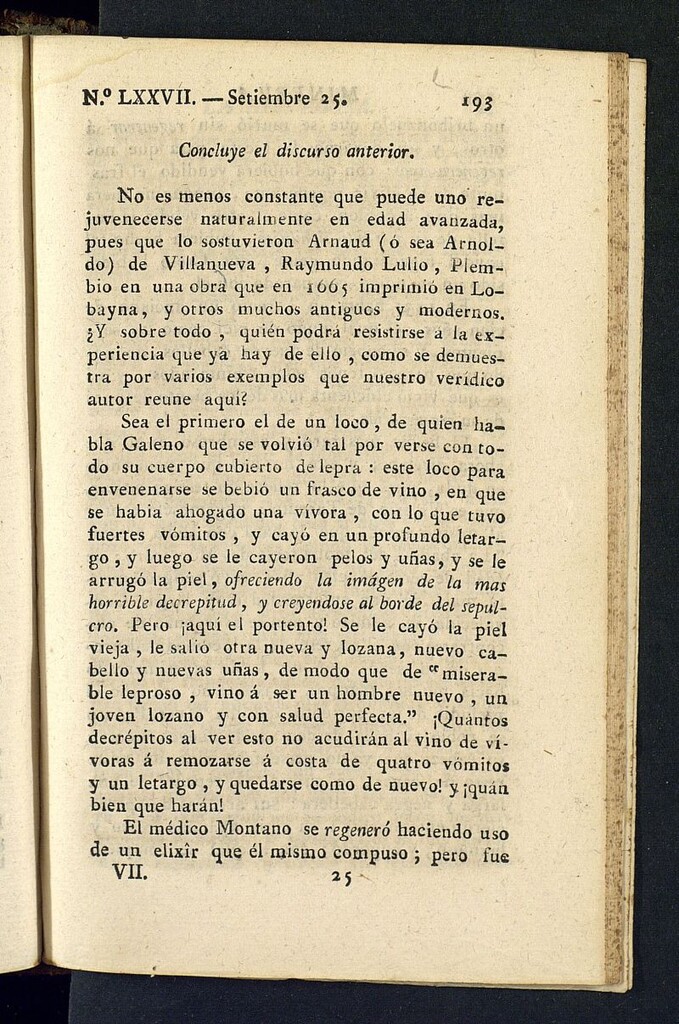 Miniatura de Minerva o el Revisor General del 25 de septiembre de 1807, nº 77