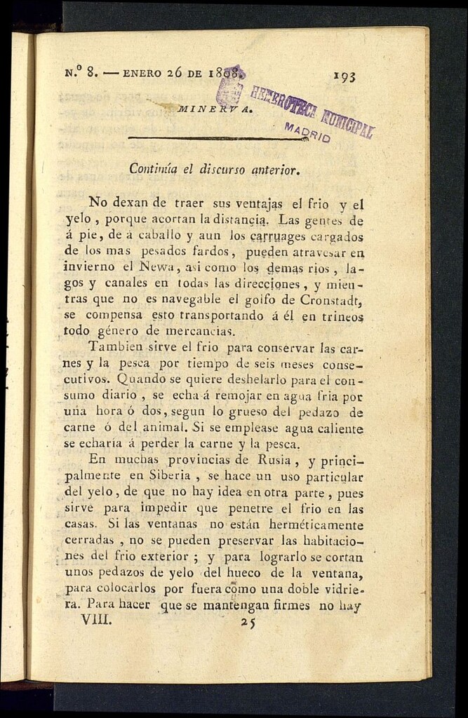 Miniatura de Minerva o el Revisor General del 26 de enero de 1808, nº 8