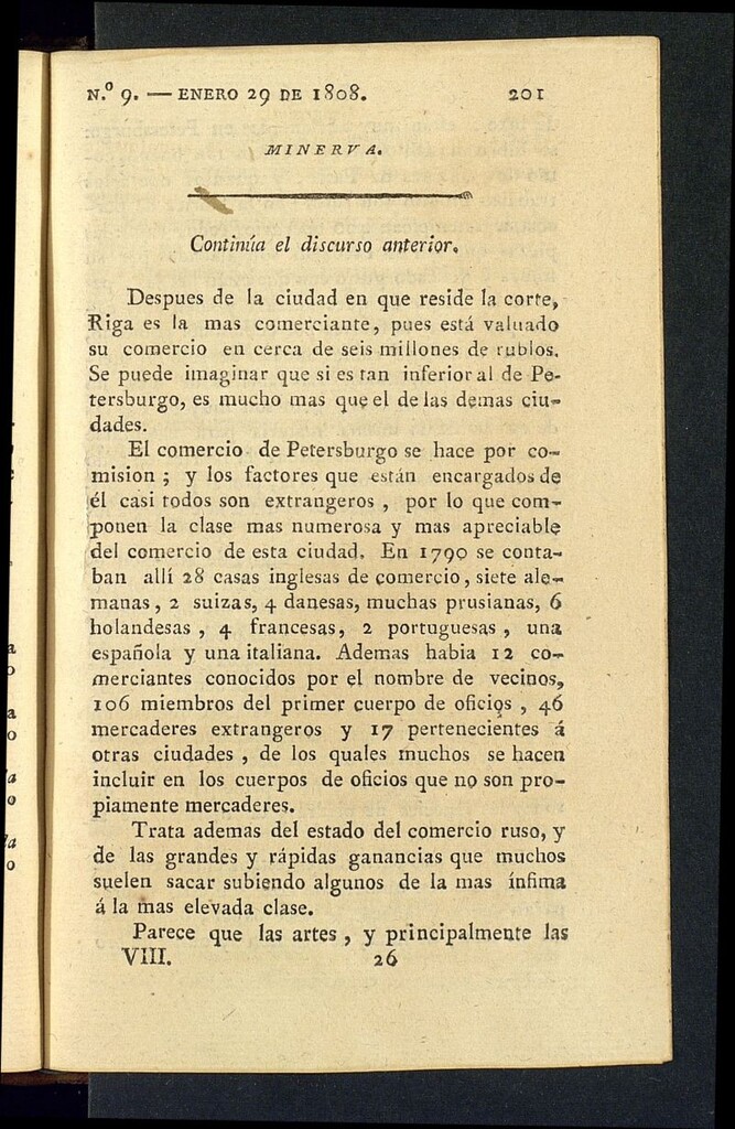 Miniatura de Minerva o el Revisor General del 29 de enero de 1808, nº 9