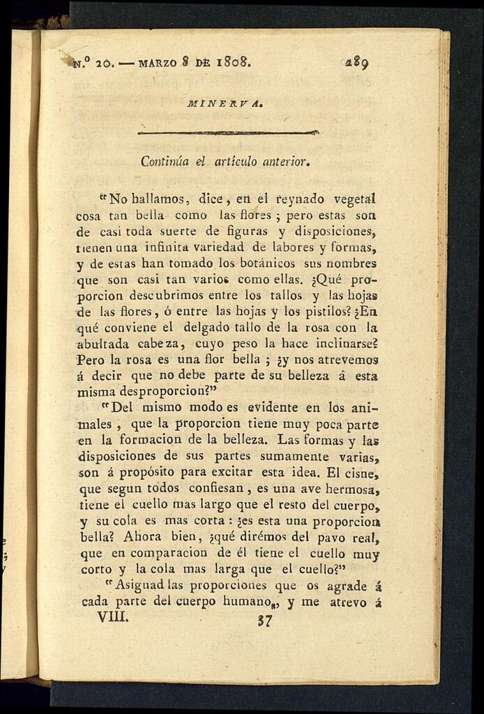 Miniatura de Minerva o el Revisor General del 8 de marzo de 1808, nº 20