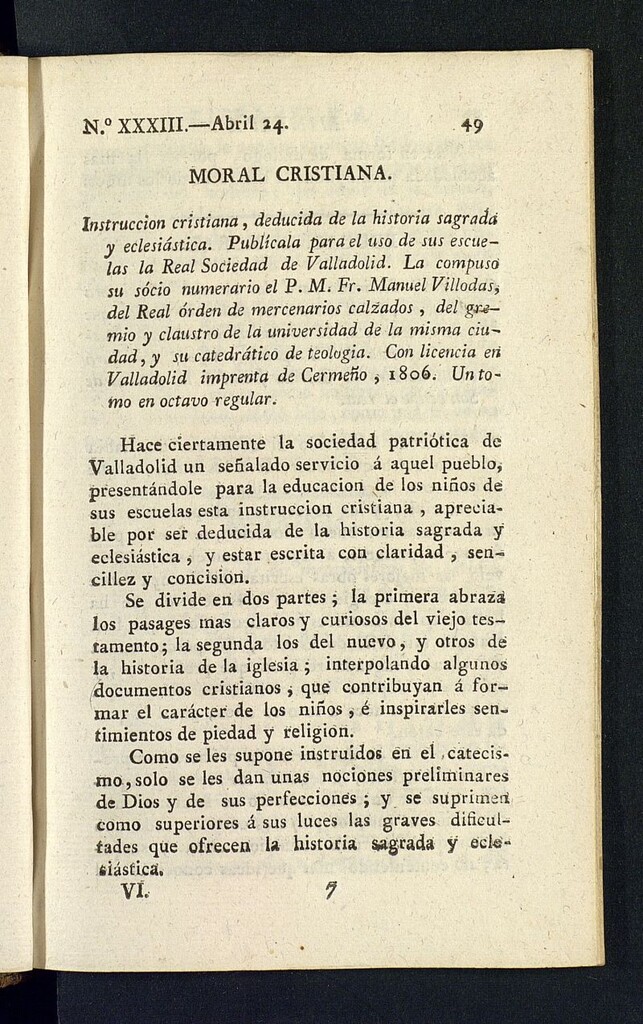 Miniatura de Minerva o el Revisor General del 24 de abril de 1807, nº 33