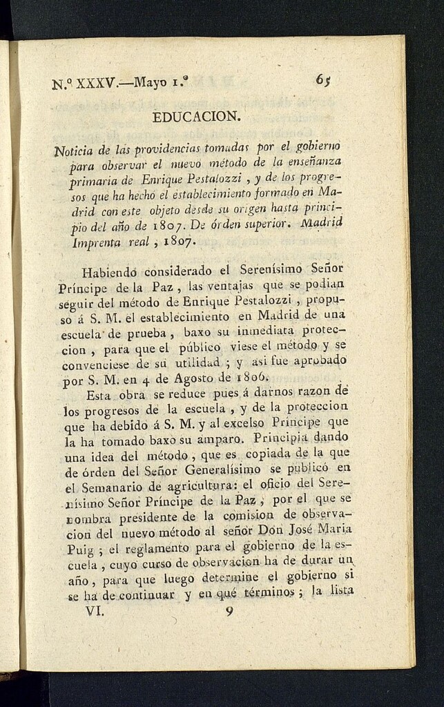 Miniatura de Minerva o el Revisor General del 1 de mayo de 1807, nº 35
