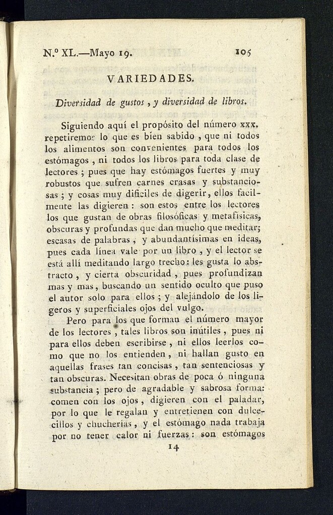 Miniatura de Minerva o el Revisor General del 19 de mayo de 1807, nº 40